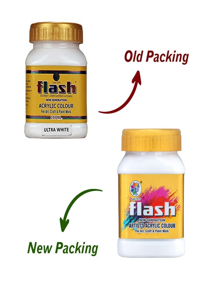 Flash Acrylic Colour (White, 200 ml) - Image 2